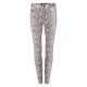 Python Print Leather Ankle Skinny Pants