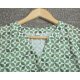 Green Garden Retro Print Pocket Prairie Dress