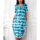 Tie Dye Print Midi Dress