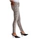 Python Print Leather Ankle Skinny Pants