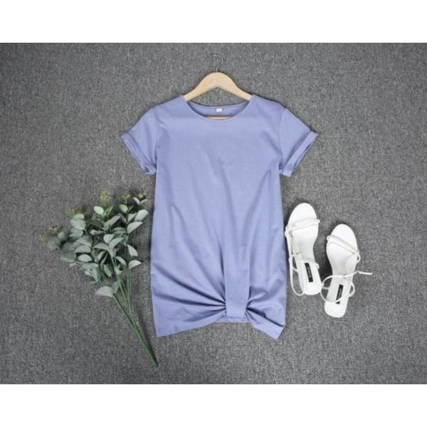 Basic Plain Short Sleeve Top