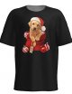 Men's 3D Graphic Animal T-Shirt Print Short Sleeve Christmas Tops Round Neck Black