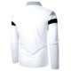 Men's Golf Shirt Striped Zipper Long Sleeve Street Tops Sportswear Casual Fashion Comfortable White