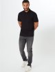 Black Pique Short Sleeve Polo Shirt