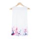 Basic Simple V-Neck Sleeveless Printed Top