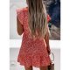 Showy Print Short Sleeve Mini Dress