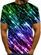 Men's Abstract T-Shirt Print Short Sleeve Daily Wear Tops Streetwear Exaggerated Round Neck Black/Club