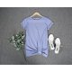 Basic Plain Short Sleeve Top