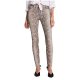Python Print Leather Ankle Skinny Pants
